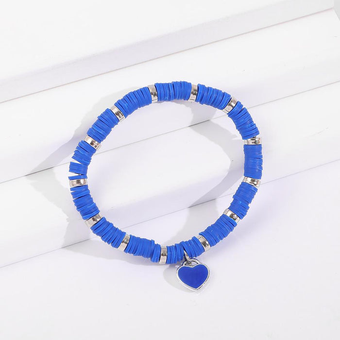 Bulk Jewelry Wholesale Love Pendant Soft Ceramic Bracelet Color JDC-BT-RXRL001 Wholesale factory from China YIWU China