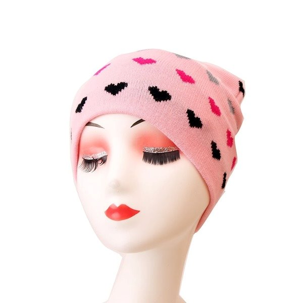 Wholesale love pink wool knitted hat JDC-FH-GSYH072 FashionHat 予画 Wholesale Jewelry JoyasDeChina Joyas De China