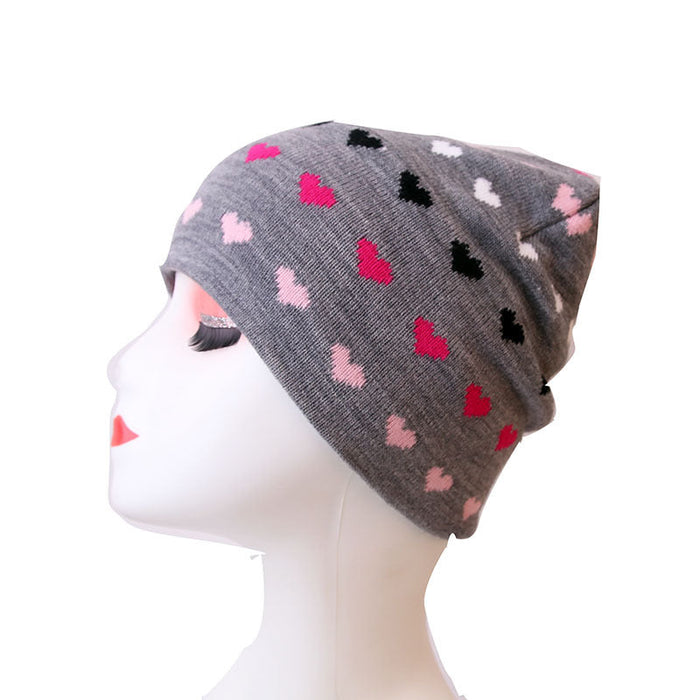 Wholesale love pink wool knitted hat JDC-FH-GSYH072 FashionHat 予画 grey Average code Wholesale Jewelry JoyasDeChina Joyas De China
