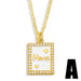 Wholesale love square mother's day necklace JDC-NE-AOS004 Necklaces 翱昇 Wholesale Jewelry JoyasDeChina Joyas De China