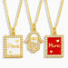 Wholesale love square mother's day necklace JDC-NE-AOS004 Necklaces 翱昇 Wholesale Jewelry JoyasDeChina Joyas De China