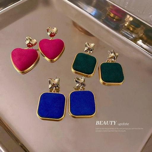 Wholesale love square red Earrings JDC-ES-BY-065 Earrings 宝钰 Wholesale Jewelry JoyasDeChina Joyas De China
