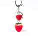 Wholesale love strawberry keychains JDC-KC-HTU014 Keychains 哈图 Wholesale Jewelry JoyasDeChina Joyas De China