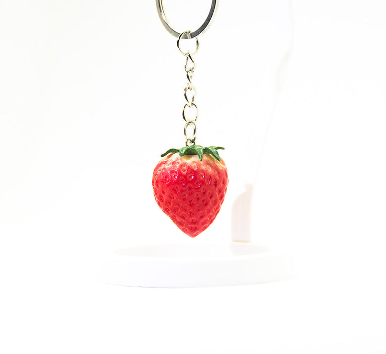 Wholesale love strawberry keychains JDC-KC-HTU014 Keychains 哈图 circles Bagged Wholesale Jewelry JoyasDeChina Joyas De China