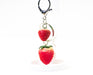 Wholesale love strawberry keychains JDC-KC-HTU014 Keychains 哈图 Lobster clasp Bagged Wholesale Jewelry JoyasDeChina Joyas De China
