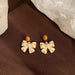 Wholesale love vintage pearl bow earrings JDC-ES-BY190 Earrings 宝钰 1 Wholesale Jewelry JoyasDeChina Joyas De China