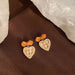 Wholesale love vintage pearl bow earrings JDC-ES-BY190 Earrings 宝钰 2 Wholesale Jewelry JoyasDeChina Joyas De China