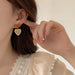 Wholesale love vintage pearl bow earrings JDC-ES-BY190 Earrings 宝钰 Wholesale Jewelry JoyasDeChina Joyas De China