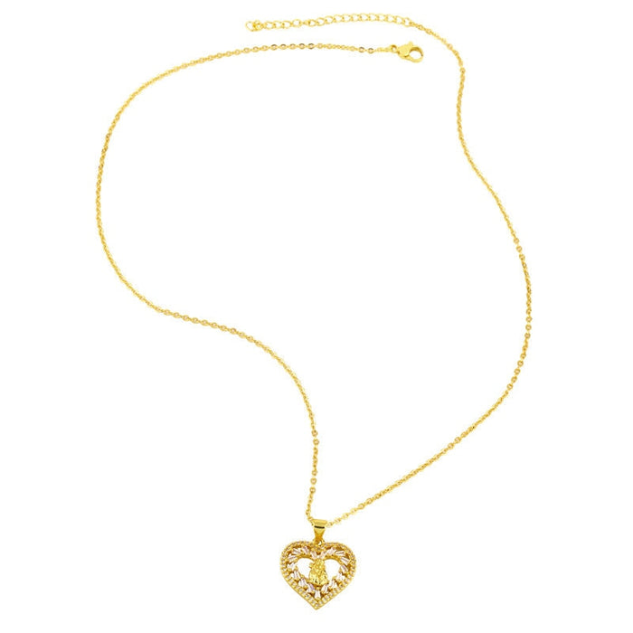 Wholesale love zircon heart shaped Mother's Day necklace JDC-NE-AOS006 Necklaces 翱昇 Wholesale Jewelry JoyasDeChina Joyas De China