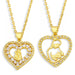 Wholesale love zircon heart shaped Mother's Day necklace JDC-NE-AOS006 Necklaces 翱昇 Wholesale Jewelry JoyasDeChina Joyas De China