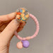Wholesale lovely color mm bean round peach heart Hair Scrunchies JDC-HS-GSFS005 Hair Scrunchies 夙尚 Wholesale Jewelry JoyasDeChina Joyas De China