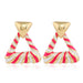 Wholesale lovely geometric alloy earrings JDC-ES-KQ055 Earrings JoyasDeChina Pink kcjin Wholesale Jewelry JoyasDeChina Joyas De China