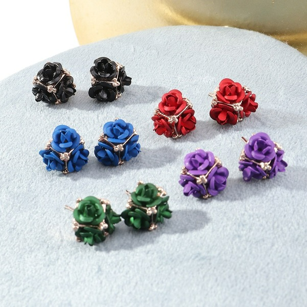 Wholesale lovely multicolor Flower Earrings JDC-ES-E252 Earrings JoyasDeChina Wholesale Jewelry JoyasDeChina Joyas De China