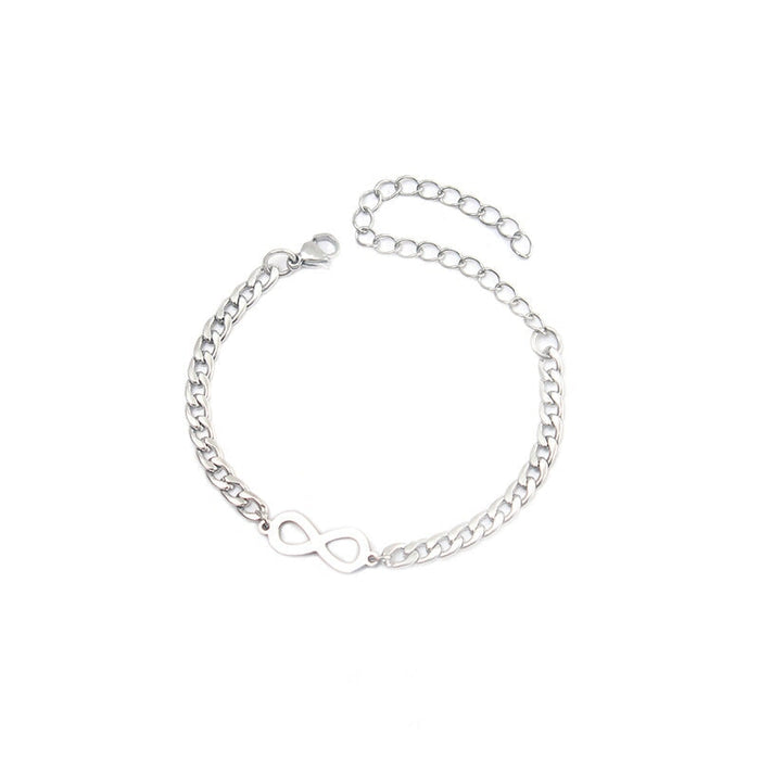 Wholesale Lucky Number 8 Eternal Titanium Steel Bracelet JDC-BT-ZiR005 Bracelet 孜瑞 Wholesale Jewelry JoyasDeChina Joyas De China