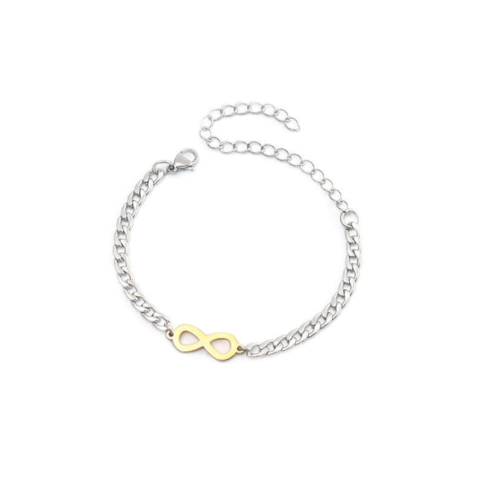 Wholesale Lucky Number 8 Eternal Titanium Steel Bracelet JDC-BT-ZiR005 Bracelet 孜瑞 NK gold Wholesale Jewelry JoyasDeChina Joyas De China