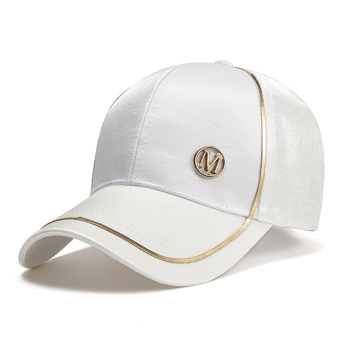 Wholesale M-shaped embroidered cotton hat JDC-FH-GSYH167 FashionHat 予画 white Average code Wholesale Jewelry JoyasDeChina Joyas De China