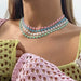 Wholesale macaron color alloy spray paint necklaces JDC-NE-DN064 Necklaces 道妮 Wholesale Jewelry JoyasDeChina Joyas De China