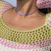 Wholesale macaron color alloy spray paint necklaces JDC-NE-DN064 Necklaces 道妮 purple Wholesale Jewelry JoyasDeChina Joyas De China