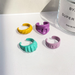 Bulk Jewelry Wholesale macaroon color resin irregular ring JDC-RS-F379 Wholesale factory from China YIWU China