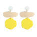 Wholesale macron color resin splicing Earrings JDC-ES-JQ061 Earrings JoyasDeChina Yellow Wholesale Jewelry JoyasDeChina Joyas De China