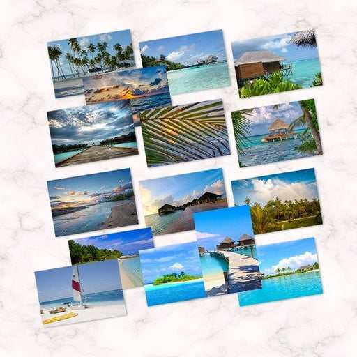 Wholesale Maldives Landscape Special Card Paper Postcard 15 sheets/set MOQ≥2 JDC-GC-Hengm006 Greeting Card 恒美 Wholesale Jewelry JoyasDeChina Joyas De China