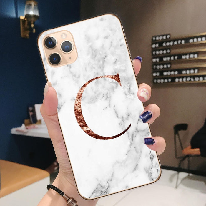 Wholesale marble letters are available for iPhone12 transparent phone case JDC-PC-KEX002 Phone Cases 科讯 Wholesale Jewelry JoyasDeChina Joyas De China
