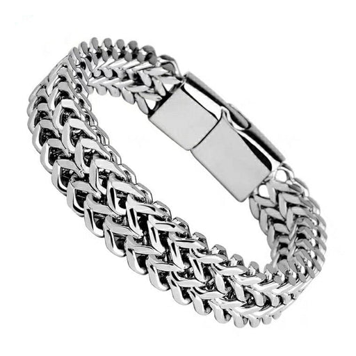 Wholesale men's Bracelet Stainless steel square front and back Bracelets JDC-BT-hent001 bracelets 恒泰 19cm Wholesale Jewelry JoyasDeChina Joyas De China