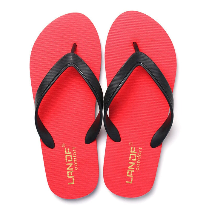Wholesale Men's PU Summer Non-slip Rubber Plastic EVA Outdoor Beach Slippers JDC-SP-FenD005 Slippers 芬典 red 39-40 yards Wholesale Jewelry JoyasDeChina Joyas De China