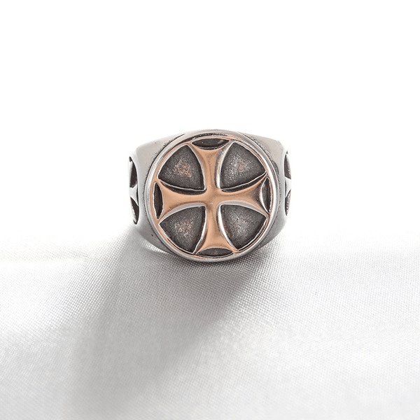 Wholesale Men's Stainless Steel Vintage Cross Simple Ring JDC-RS-MRD048 Rings 美日德 Wholesale Jewelry JoyasDeChina Joyas De China