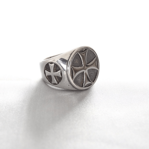 Wholesale Men's Stainless Steel Vintage Cross Simple Ring JDC-RS-MRD048 Rings 美日德 Wholesale Jewelry JoyasDeChina Joyas De China