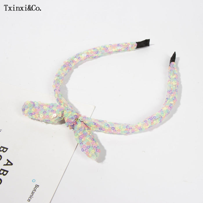 Wholesale mesh Sequin rabbit ear headband JDC-HD-XinX003 headband 心喜 Wholesale Jewelry JoyasDeChina Joyas De China