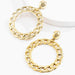 Wholesale metal CCB big circle earrings JDC-ES-XC334 Earrings 夏晨 gold Wholesale Jewelry JoyasDeChina Joyas De China