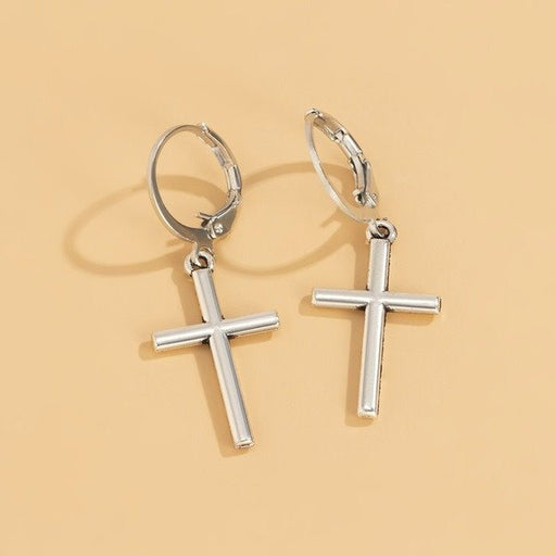 Wholesale metal cross tassel earrings JDC-ES-XC331 Earrings 夏晨 Wholesale Jewelry JoyasDeChina Joyas De China