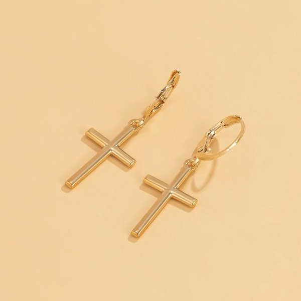 Wholesale metal cross tassel earrings JDC-ES-XC331 Earrings 夏晨 Wholesale Jewelry JoyasDeChina Joyas De China