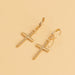Wholesale metal cross tassel earrings JDC-ES-XC331 Earrings 夏晨 gold Wholesale Jewelry JoyasDeChina Joyas De China