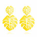 Wholesale metal double Leaf Earrings JDC-ES-sf015 Earrings JoyasDeChina Yellow Wholesale Jewelry JoyasDeChina Joyas De China