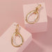 Wholesale Metal drop shape Earrings JDC-ES-NM006 Earrings 诺铭 Wholesale Jewelry JoyasDeChina Joyas De China