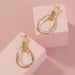 Wholesale Metal drop shape Earrings JDC-ES-NM006 Earrings 诺铭 Metal Wholesale Jewelry JoyasDeChina Joyas De China