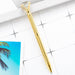 Wholesale metal electroplated engraving flower large diamond ballpoint pen JDC-BP-ZhenK002 Ballpoint Pen 振凯 Wholesale Jewelry JoyasDeChina Joyas De China