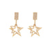 Wholesale metal five pointed star gold earrings JDC-ES-BY-101 Earrings 宝钰 Wholesale Jewelry JoyasDeChina Joyas De China