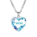 Wholesale Metal Glass MOM Heart Shape Mother's Day Pendant Necklace JDC-NE-NingX001 Necklaces 柠祥 62046708 Wholesale Jewelry JoyasDeChina Joyas De China