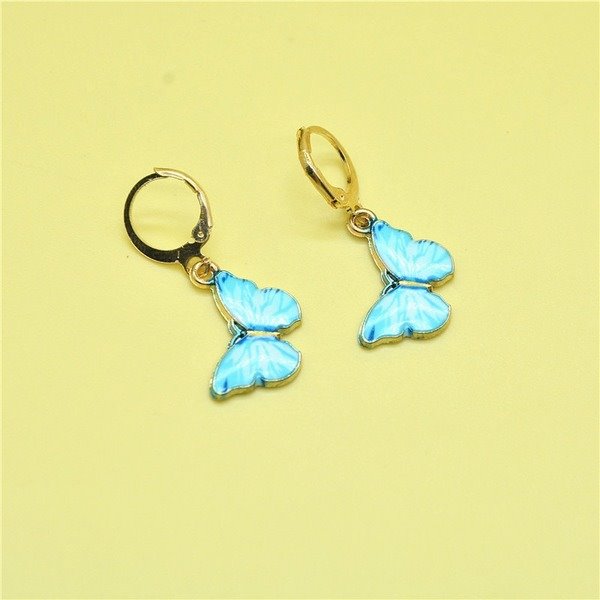 Wholesale Metal Gradient Butterfly Earrings JDC-ES-XC321 Earrings 夏晨 Wholesale Jewelry JoyasDeChina Joyas De China