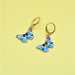 Wholesale Metal Gradient Butterfly Earrings JDC-ES-XC321 Earrings 夏晨 blue Wholesale Jewelry JoyasDeChina Joyas De China