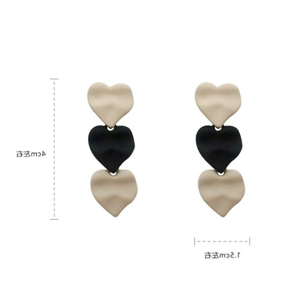 Wholesale metal heart-shaped earrings JDC-ES-XuF072 Earrings 旭帆 Wholesale Jewelry JoyasDeChina Joyas De China