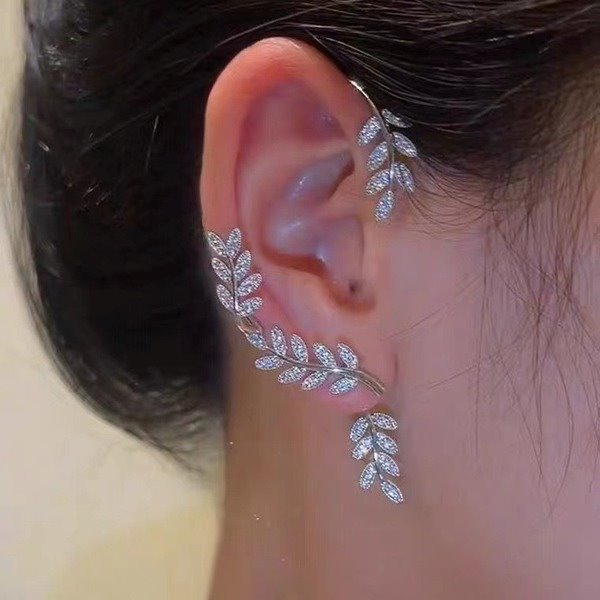 Wholesale metal leaf ear hook JDC-ES-XuF028 Earrings 旭帆 Wholesale Jewelry JoyasDeChina Joyas De China