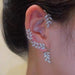 Wholesale metal leaf ear hook JDC-ES-XuF028 Earrings 旭帆 Silver right ear single Wholesale Jewelry JoyasDeChina Joyas De China