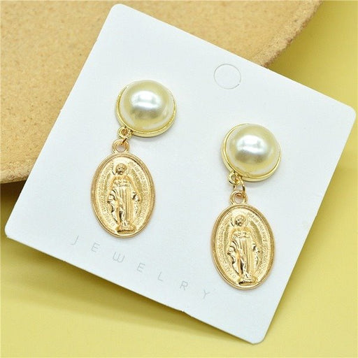 Wholesale Metal Pearl Earrings JDC-ES-XC318 Earrings 夏晨 Wholesale Jewelry JoyasDeChina Joyas De China