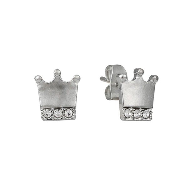 Wholesale Metal pink Rhinestone crown Earrings JDC-ES-xingl005 Earrings 星鸾 Wholesale Jewelry JoyasDeChina Joyas De China