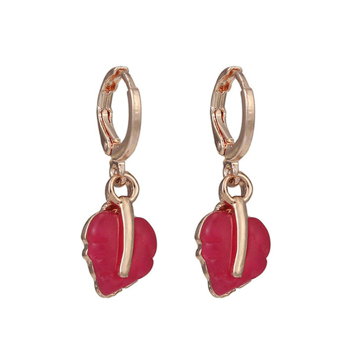 Wholesale Metal pink Rhinestone crown Earrings JDC-ES-xingl005 Earrings 星鸾 E03 Wholesale Jewelry JoyasDeChina Joyas De China