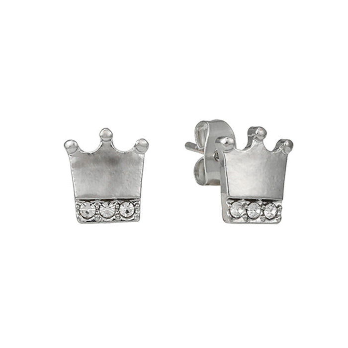 Wholesale Metal pink Rhinestone crown Earrings JDC-ES-xingl005 Earrings 星鸾 E07 Wholesale Jewelry JoyasDeChina Joyas De China